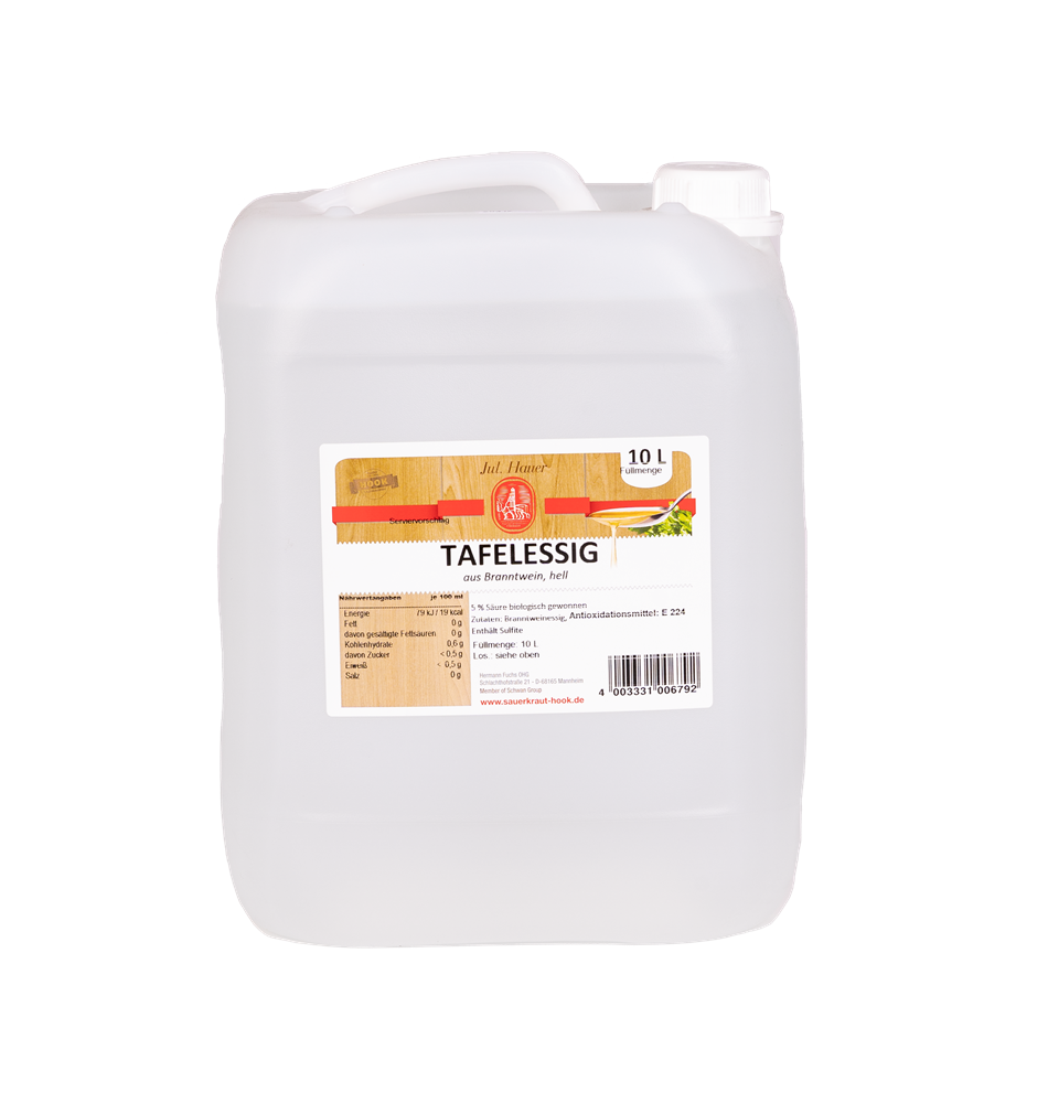 Hauer - Tafelessig hell, 10 l Kanister Hauer - Tafelessig hell, 10 l Kanister