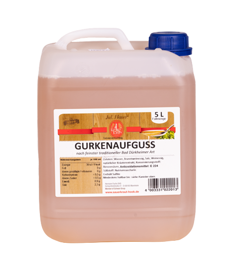 Hauer - Gurkenaufguss, 5 l Kanister Hauer - Gurkenaufguss, 5 l Kanister