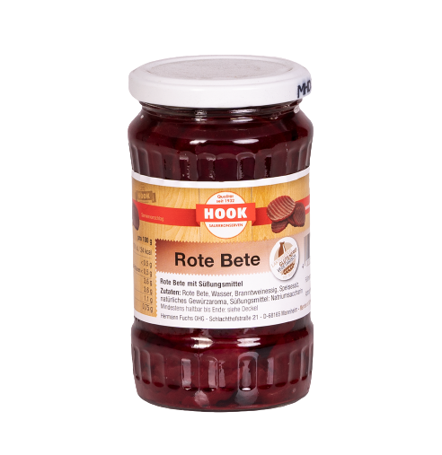 Rote Bete, 6 x 220 g Glas Rote Bete, 6 x 220 g Glas