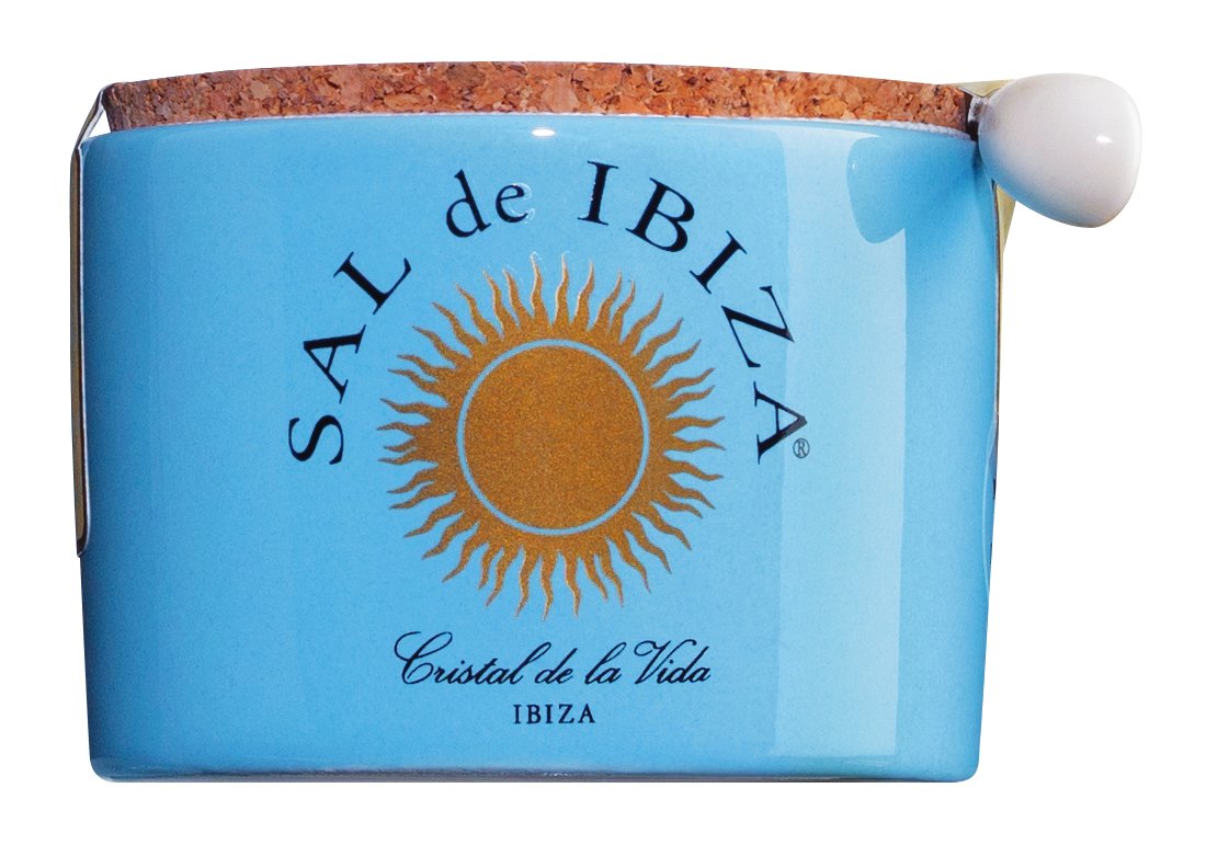 Sal de Ibiza - Fleur de Sel "Mar Blau", mit schwarzem Knoblauch, 140 g Topf Sal de Ibiza - Fleur de Sel "Mar Blau", mit schwarzem Knoblauch, 140 g Topf