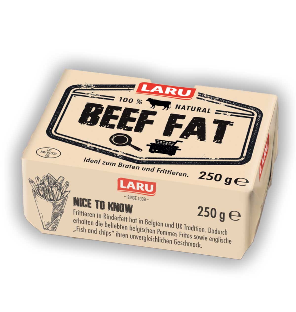 LARU - Rinderfett, 4 x 250 g Packung LARU - Rinderfett, 4 x 250 g Packung