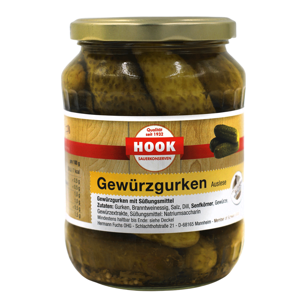 Gewürzgurken Auslese, 6 x 360 g Glas Gewürzgurken Auslese, 6 x 360 g Glas
