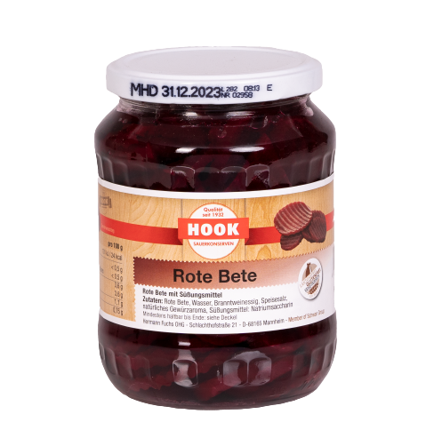 Rote Bete, 6 x 430 g Glas Rote Bete, 6 x 430 g Glas
