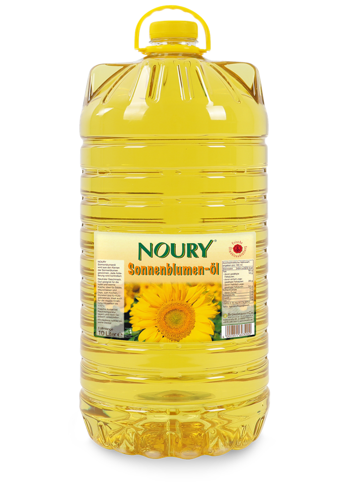 Noury - Sonnenblumenöl, 10 Liter PET-Flasche Noury - Sonnenblumenöl, 10 Liter PET-Flasche
