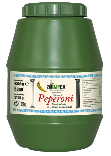 Alimpex - Peperoni mild-pikant, 2,1 kg Kanister