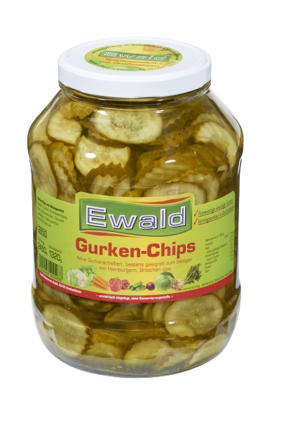 Ewald - Gurken-Chips, 2450 g Glas